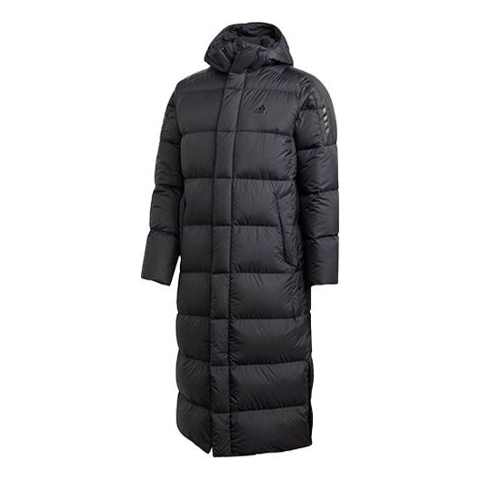 цена Пуховик adidas Windproof Stay Warm hooded mid-length Down Jacket Black, черный