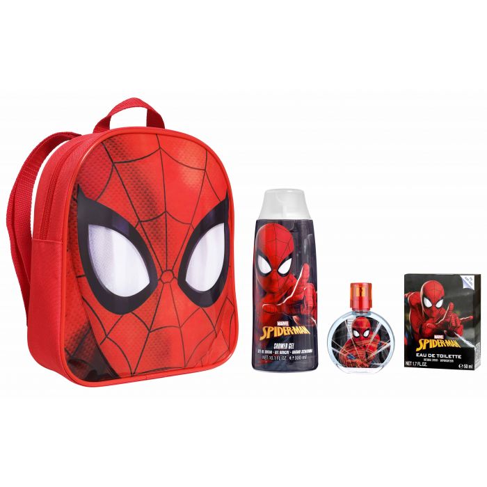 цена Туалетная вода унисекс Spider-Man mochila EDT + Gel de ducha Disney, Set 2 productos + Neceser