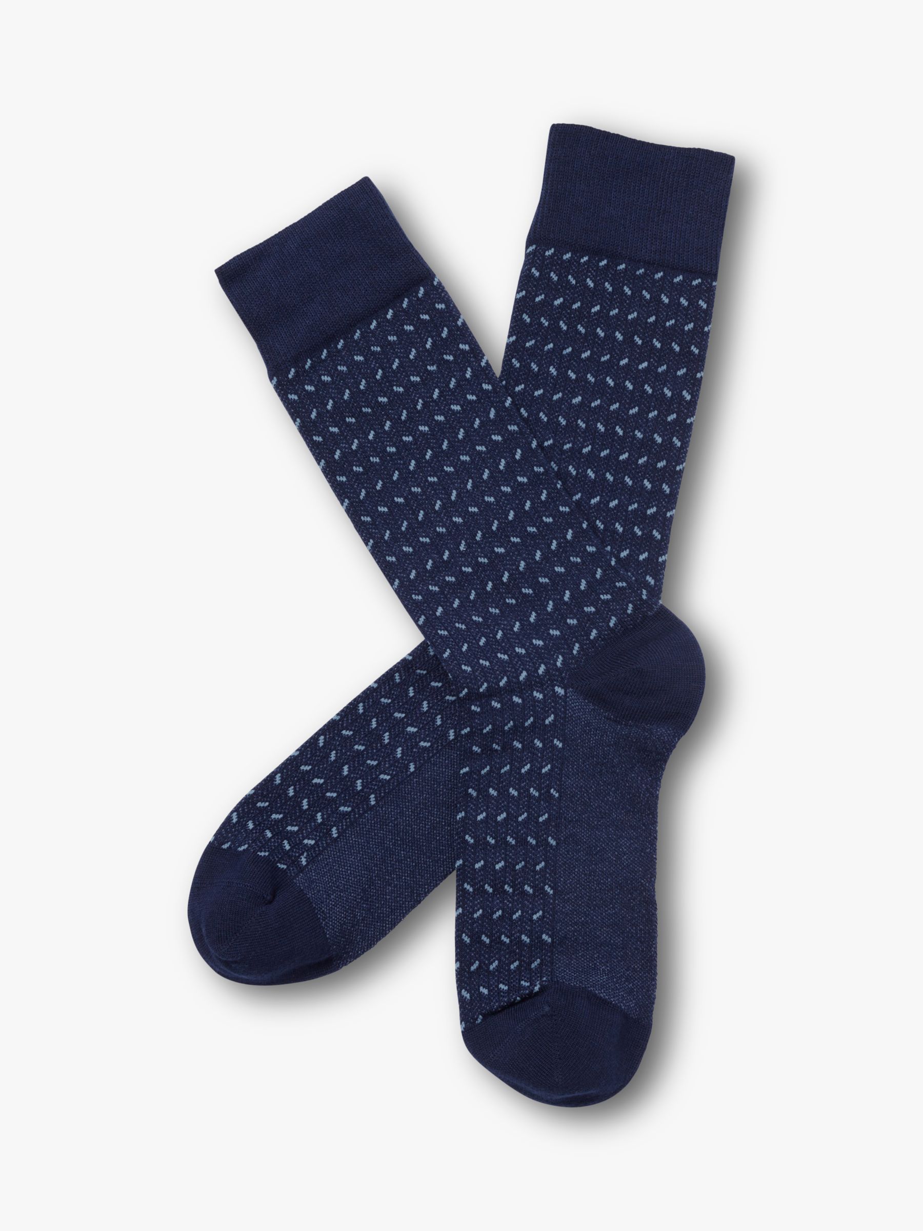 Носки с узором елочка Charles Tyrwhitt, джинсовый синий носки fabian с узором елочка из смесового хлопка pantherella синий