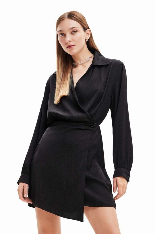 

Платье 23WWVWAI ЖЕНСКОЕ ТКАНОЕ ПЛАТЬЕ С ДЛИННЫМ РУКАВОМ Desigual, черный