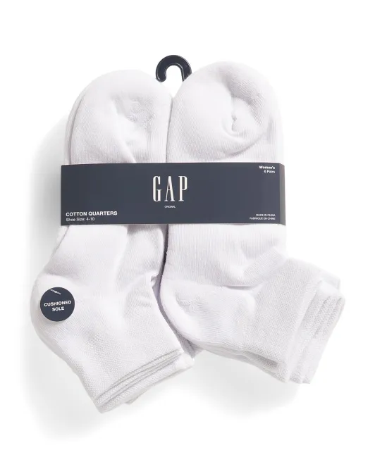 

6 пар хлопковых однотонных носков The Gap, белый