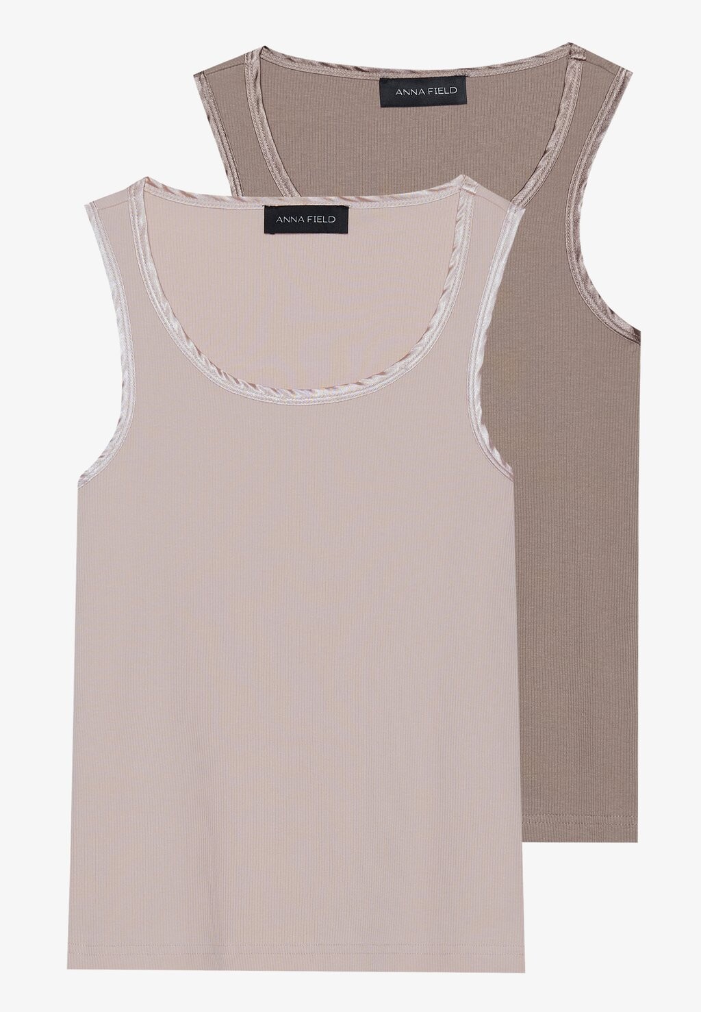 

Топ Top With Satin Binding 2 Pack Anna Field, коричневый