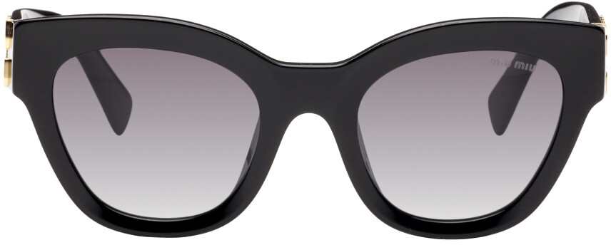 

Черные солнцезащитные очки с блеском Miu Miu Eyewear