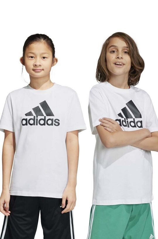 

Детская хлопковая футболка adidas U BL, белый
