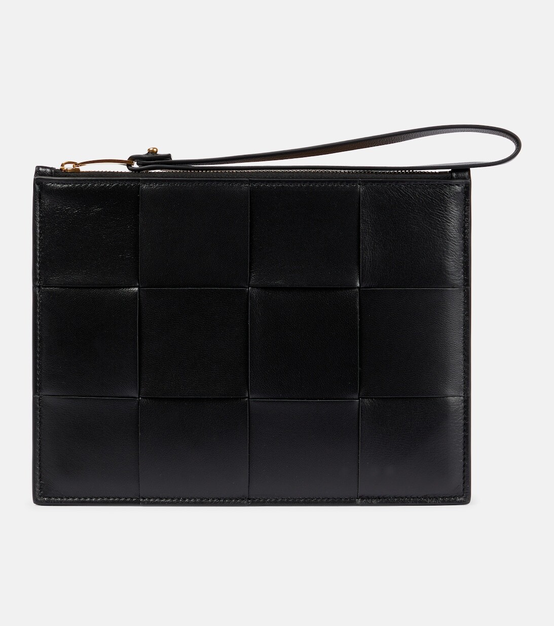 

Кожаный клатч Bill Intreccio Bottega Veneta, черный