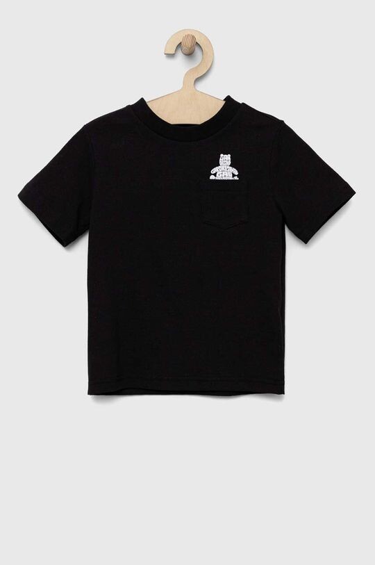 

Детская хлопковая футболка GAP, черный