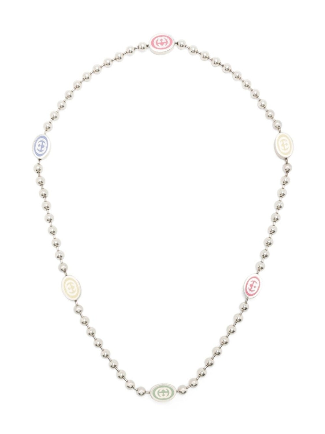 

Серебряное колье с логотипом Interlocking G Gucci, серебряный