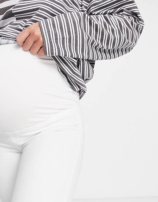 

Белые джинсы с завышенной талией Topshop Maternity Joni