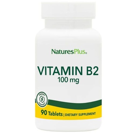 Витамин B2 100 мг 90 таблеток, Natures Plus витамин b2 natural factors 100 мг 90 таблеток