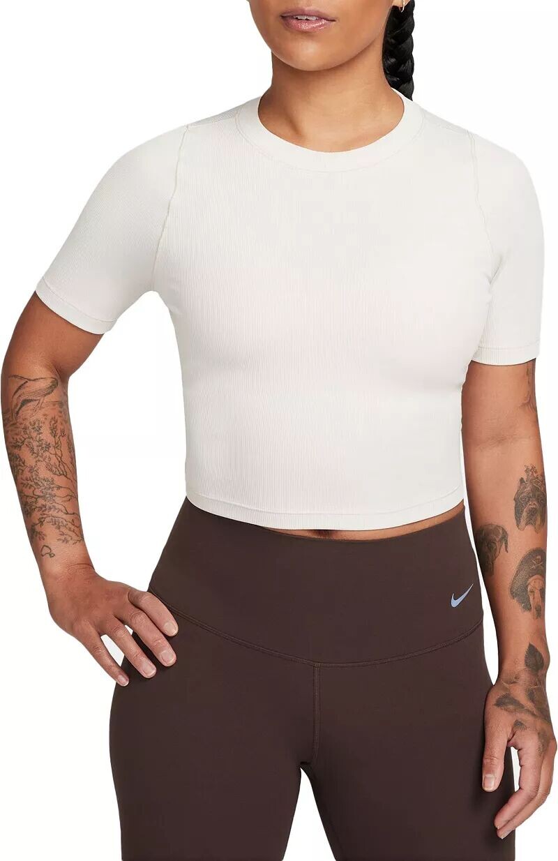 

Женский укороченный топ с короткими рукавами Nike Zenvy Rib Dri-FIT