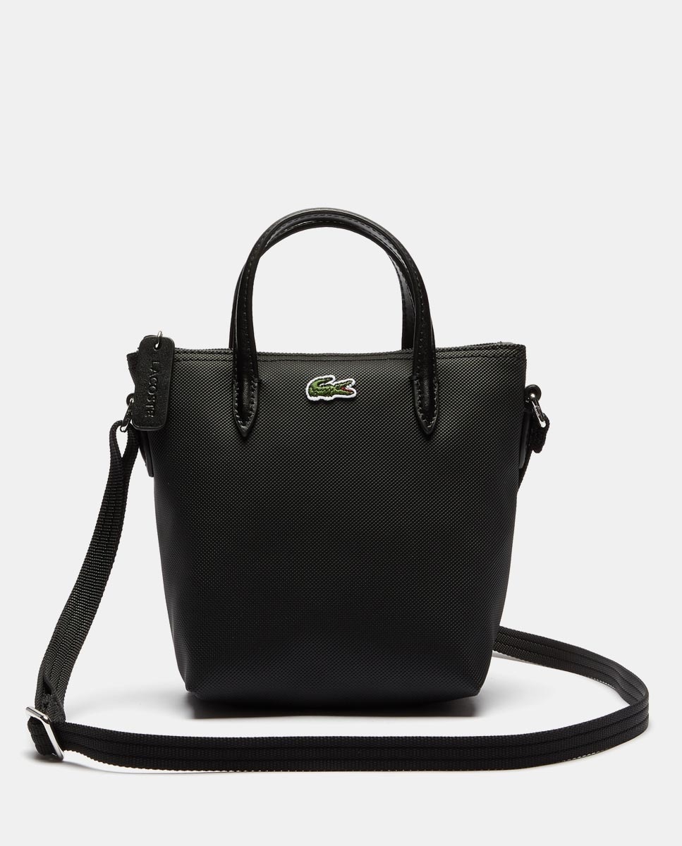 Черная мини-сумка Lacoste с длинной ручкой Lacoste, черный сумка тоут женская чёрная с короткими ручками