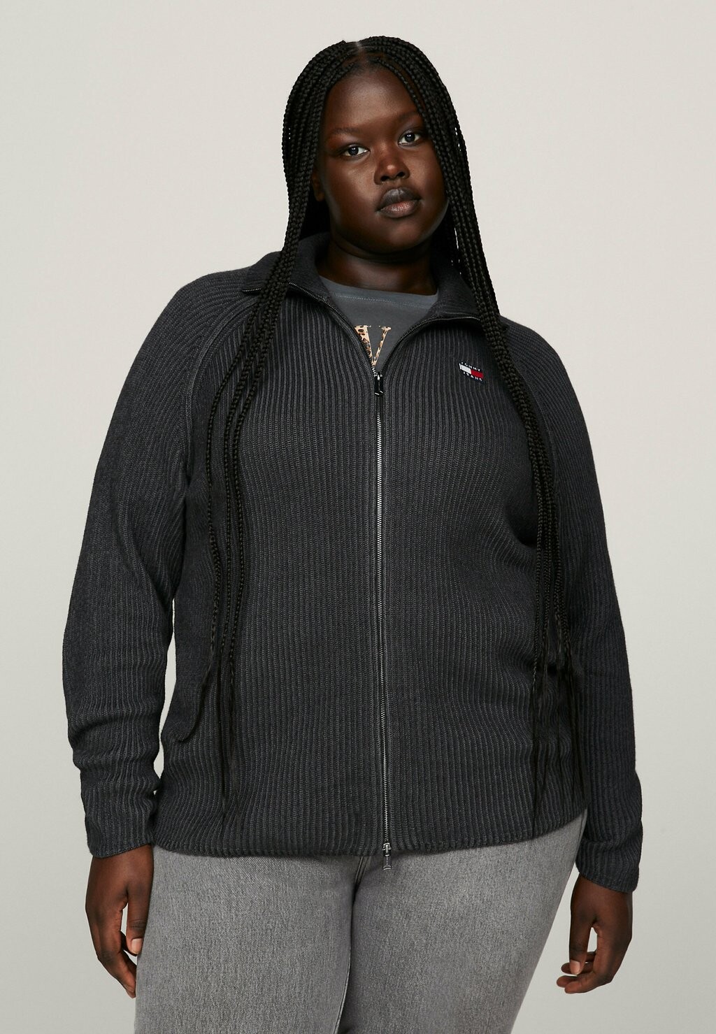 

Кардиган Tommy Jeans Curve, черный