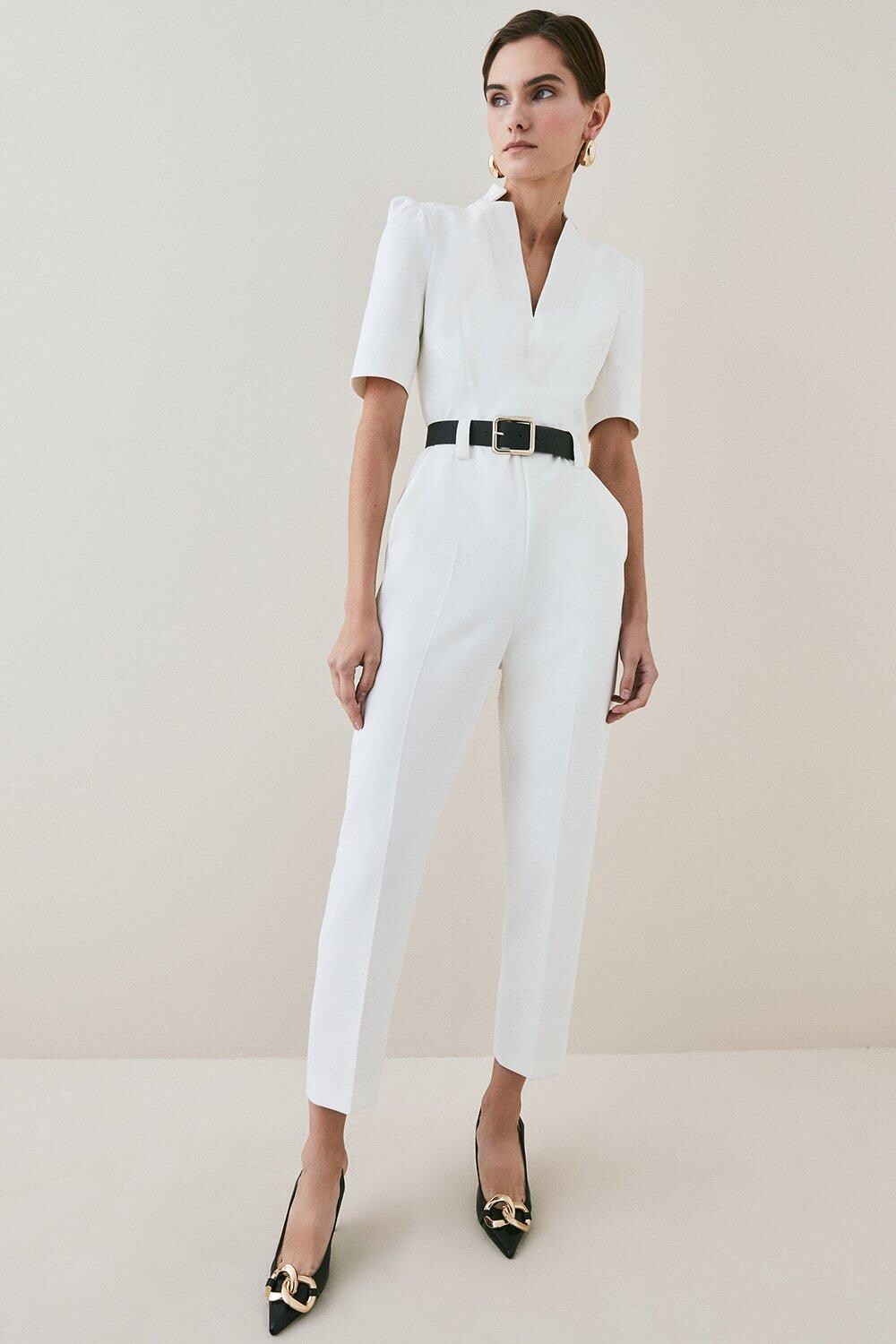 

Миниатюрный комбинезон Forever с поясом Karen Millen, белый