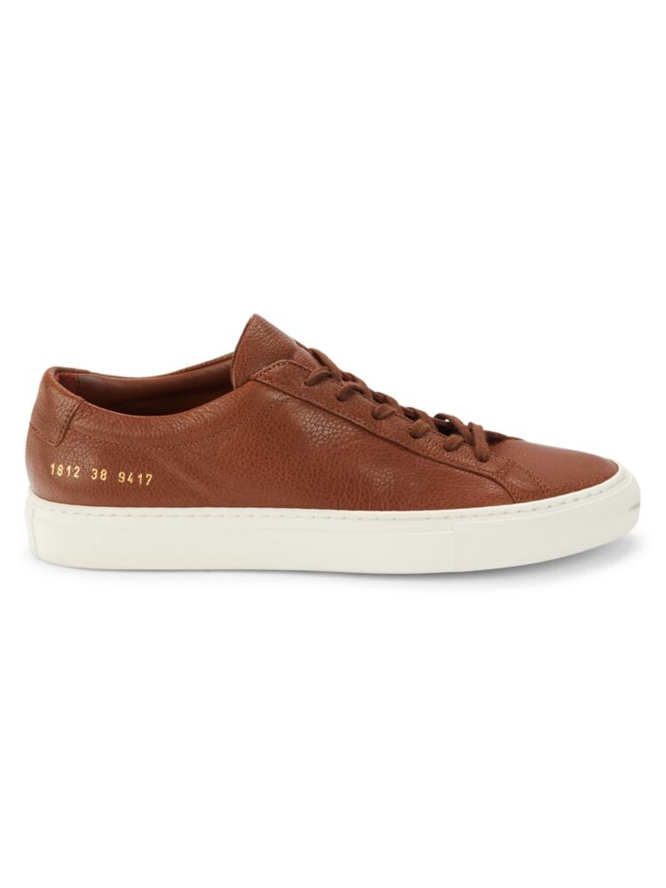 

Текстурированные кожаные кроссовки Common Projects, цвет Brown White