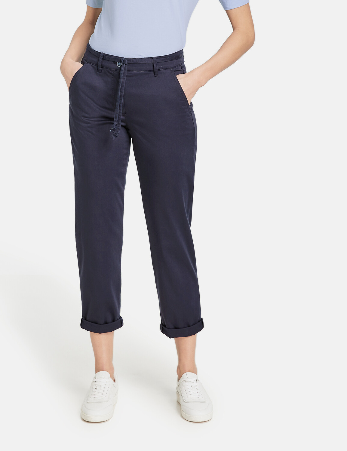 

Брюки Gerry Weber Hose Freizeit verkürzt, темно-синий