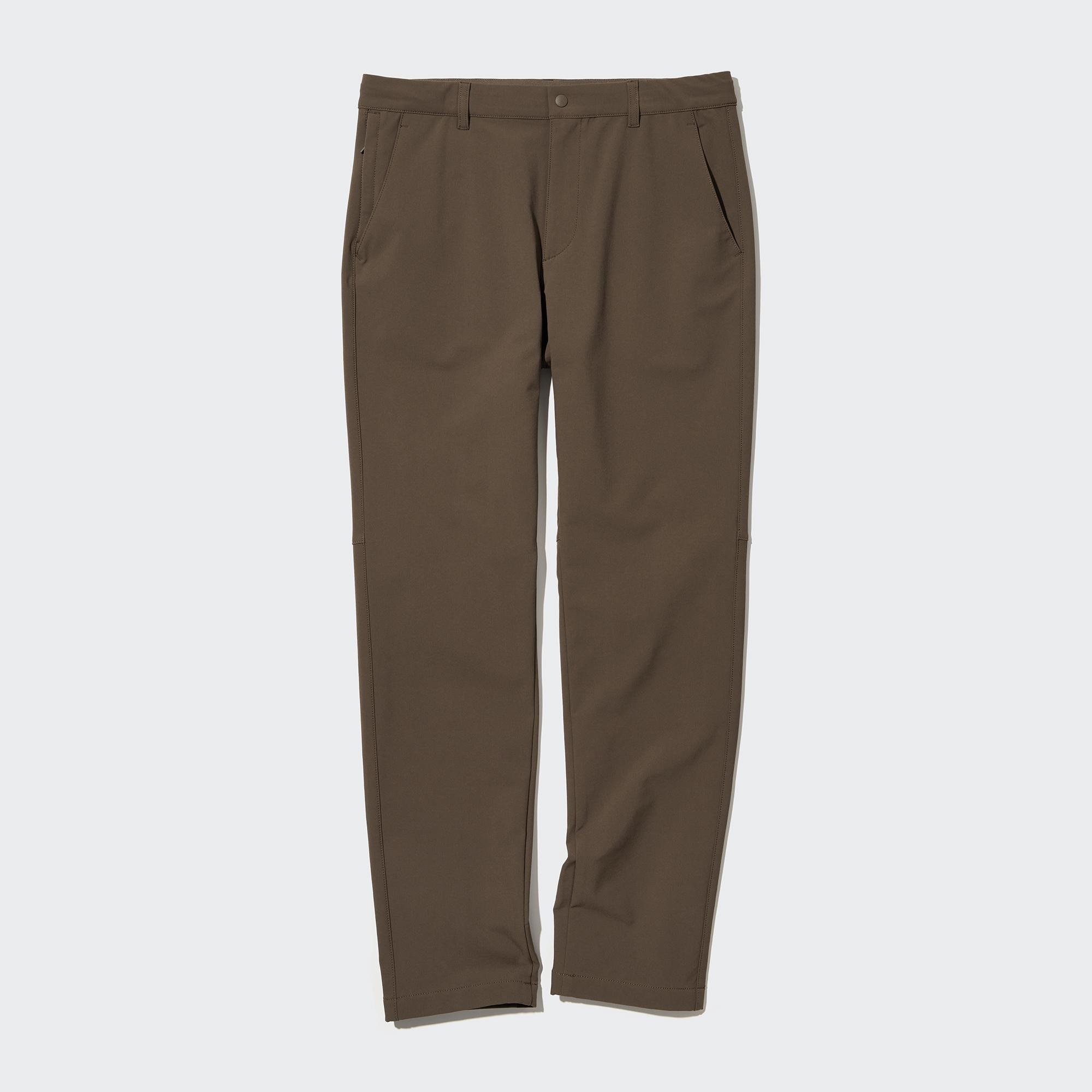 Брюки UNIQLO Heattech легкие, коричневый брюки uniqlo heattech pile lined joggers коричневый
