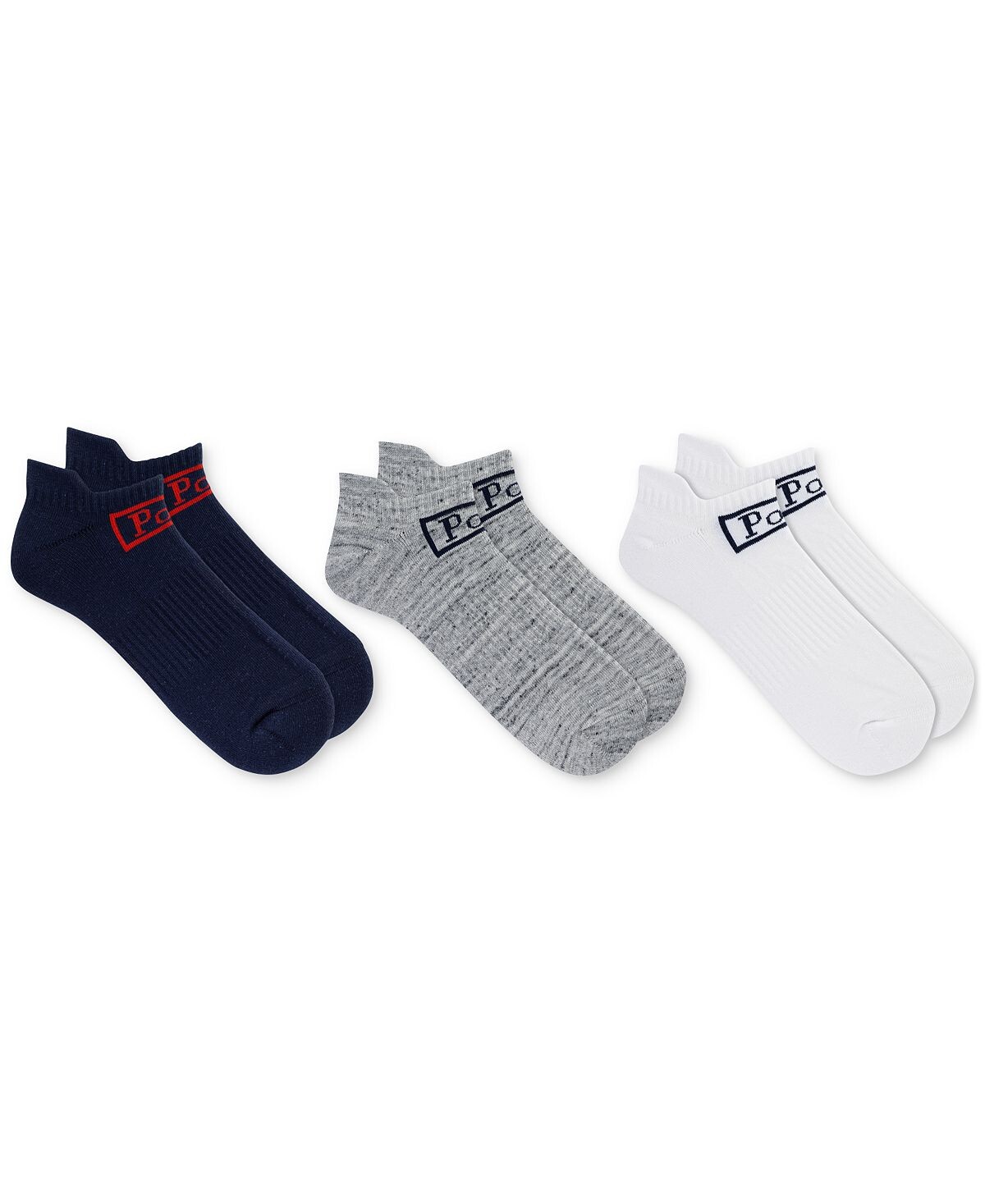 

Мужские низкие носки с оригинальным логотипом, 3 пары Polo Ralph Lauren