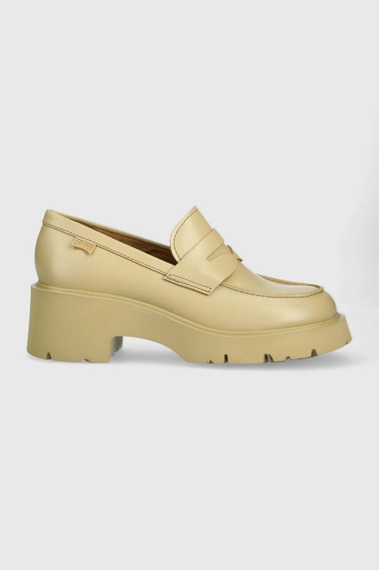 Кожаные мокасины Milah Camper, бежевый кожаные ботинки челси milah camper бежевый