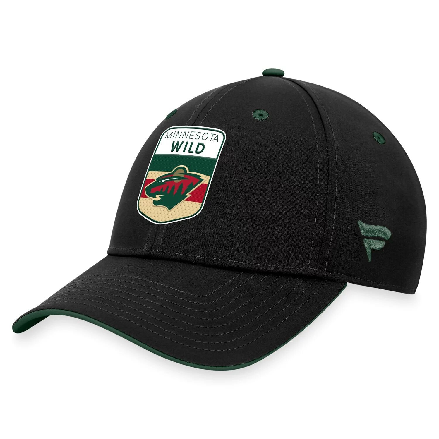 

Мужская черная гибкая кепка с логотипом Fanatics Minnesota Wild 2023 NHL Draft