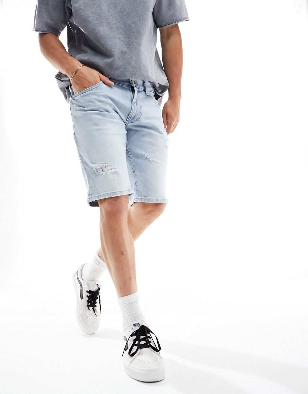

Голубые джинсовые шорты Tommy Jeans Ronnie