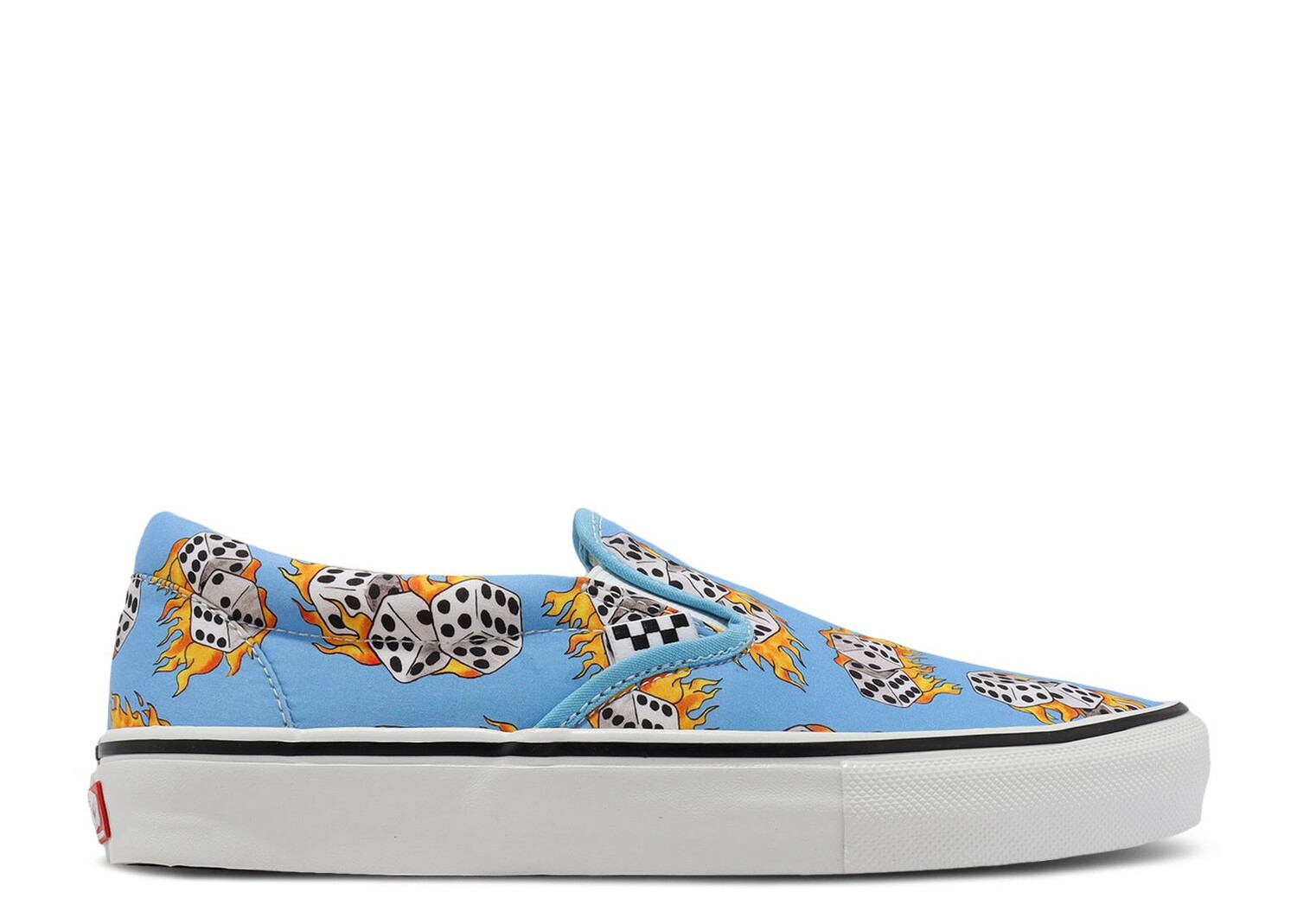 

Кроссовки Vans Skate Slip-On 'Blue Flame Dice', синий