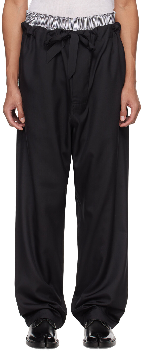

Черные брюки на кулиске Maison Margiela, цвет Black