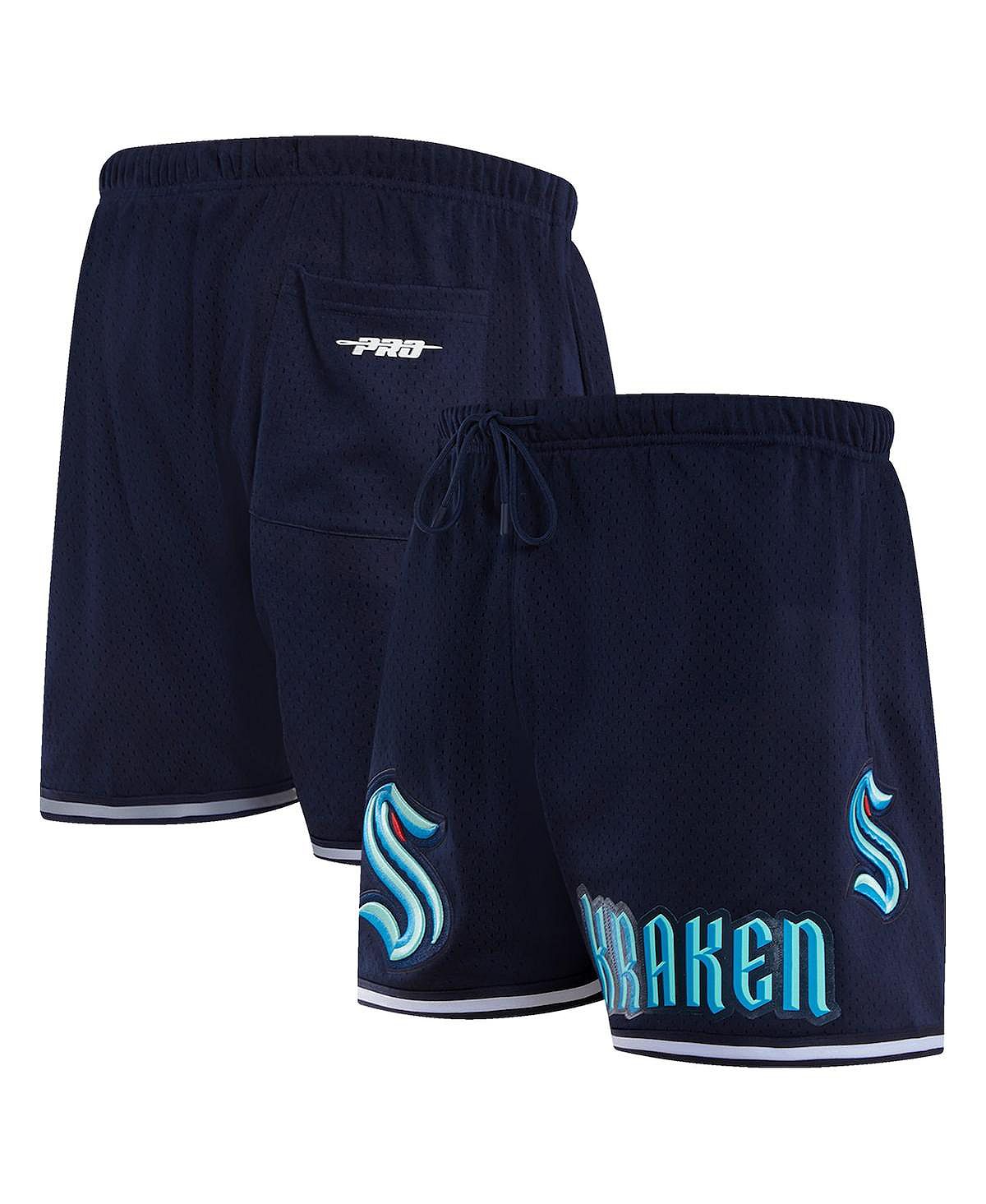 цена Мужские темно-синие шорты Seattle Kraken Classic в сетку Pro Standard