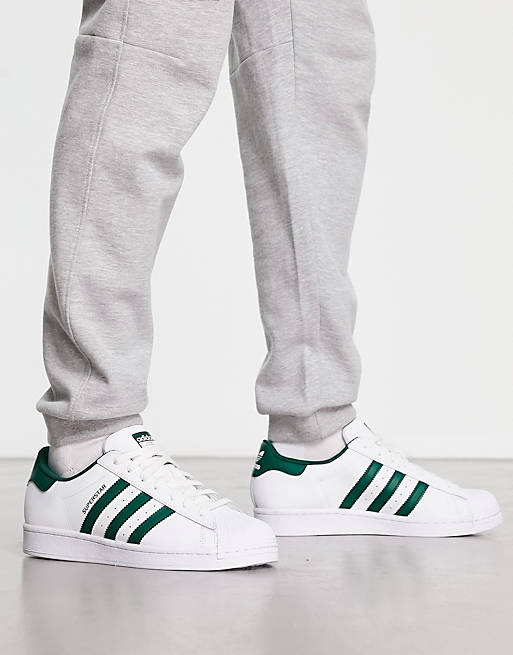 

Бело-зеленые кроссовки adidas Originals Superstar, Зеленый