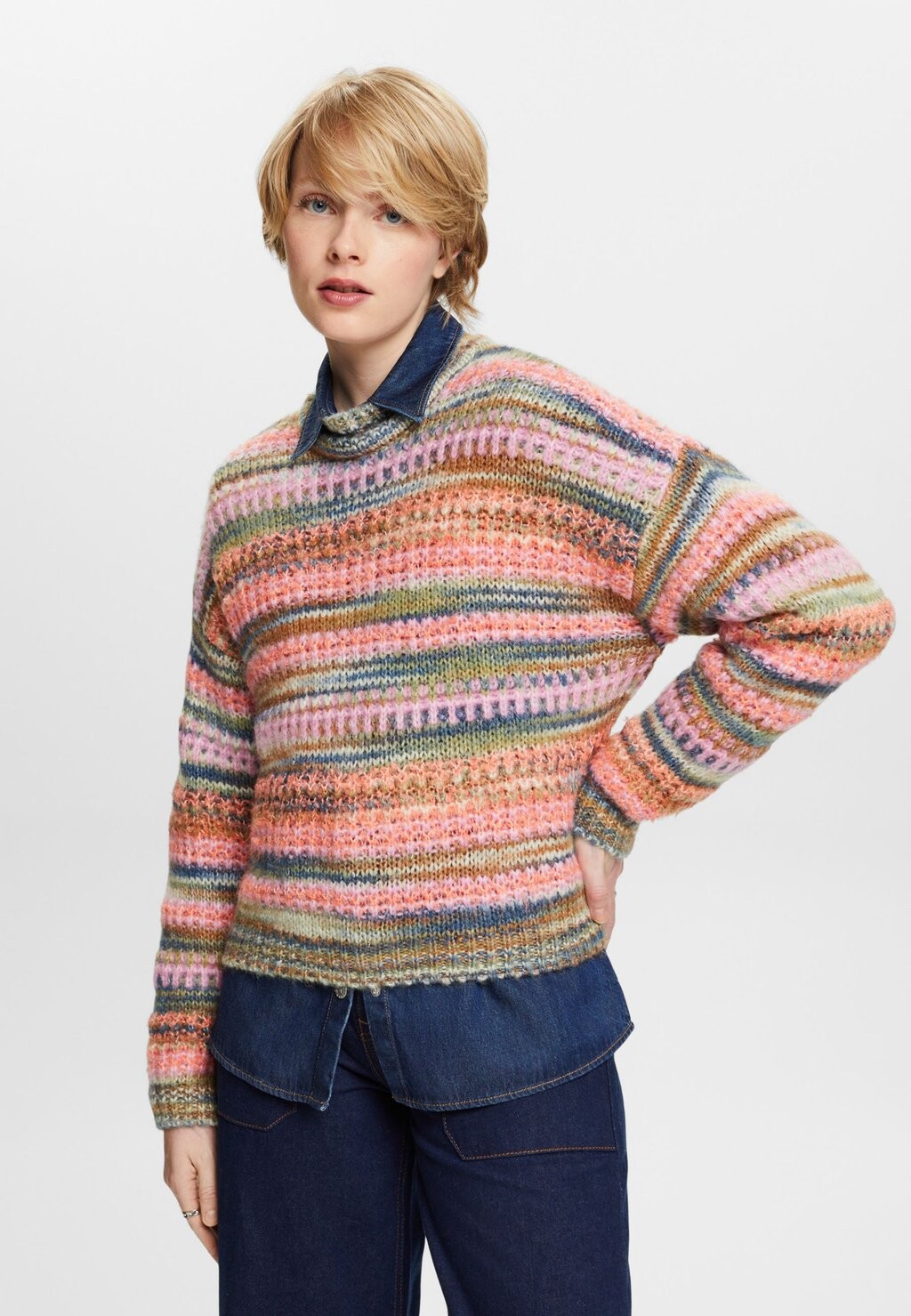 

Свитшот edc by Esprit, цвет coral orange