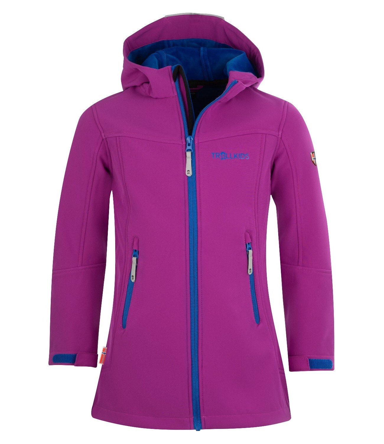 

Куртка софтшелл Trollkids Softshell Mantel Lillesand, цвет Fuchsia/Blau