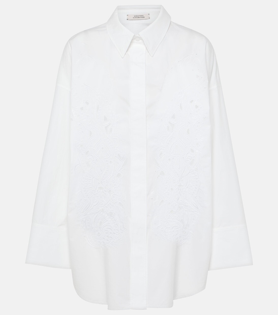 

Рубашка оверсайз из смесового хлопка Poplin Power Dorothee Schumacher, белый