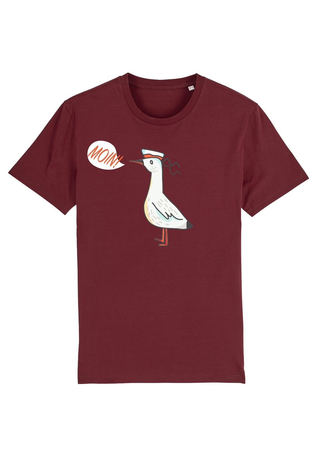 

Футболка с принтом MOIN SEAGULL Watapparel, цвет burgundy