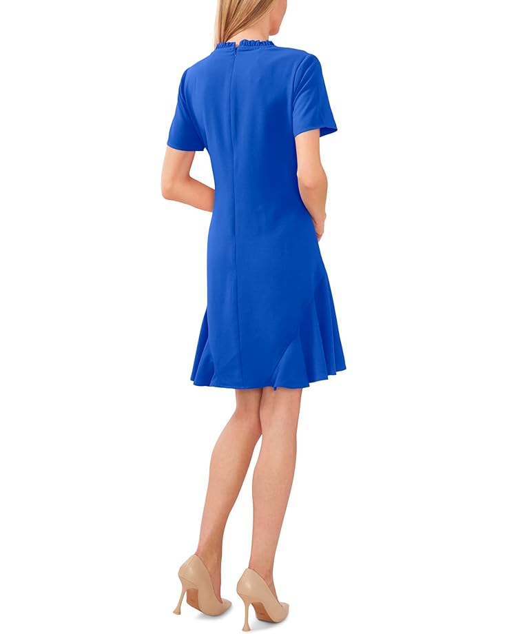 Платье CeCe Ruffle Neck Godet Dress, цвет Deep Royal Blue