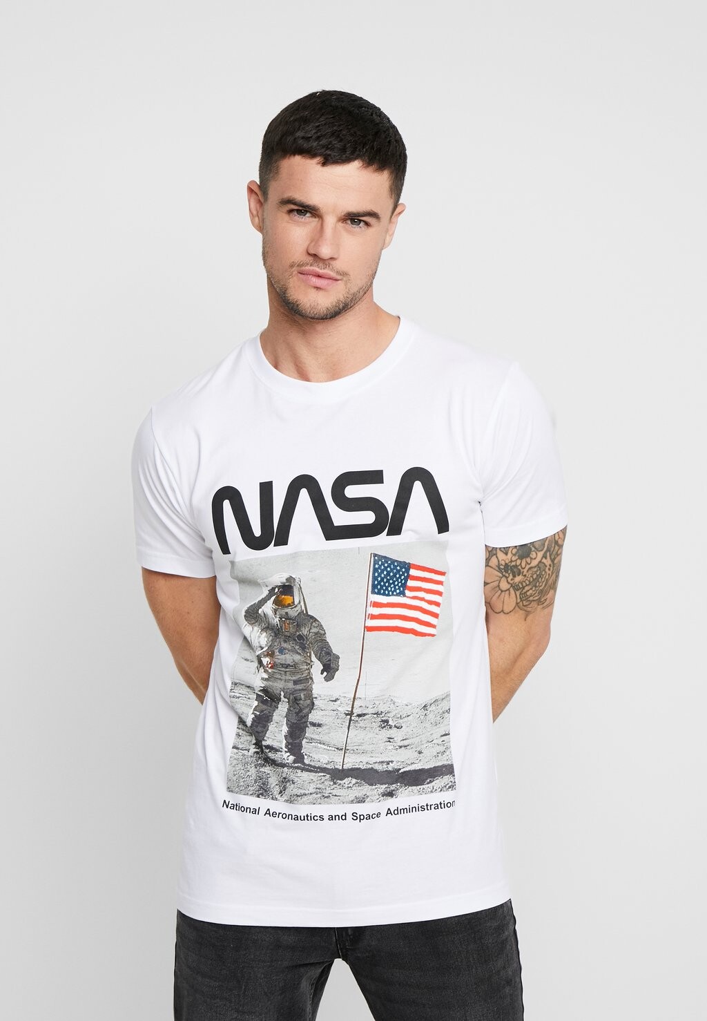 

Футболка с принтом ФУТБОЛКА NASA MOON MAN TEE Mister Tee, белая, Белый