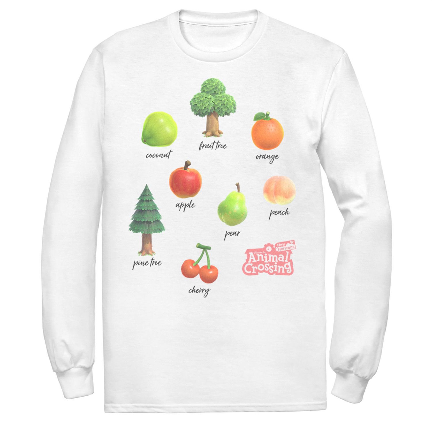 Мужская футболка Animal Crossing New Horizons Fruit and Trees Licensed Character