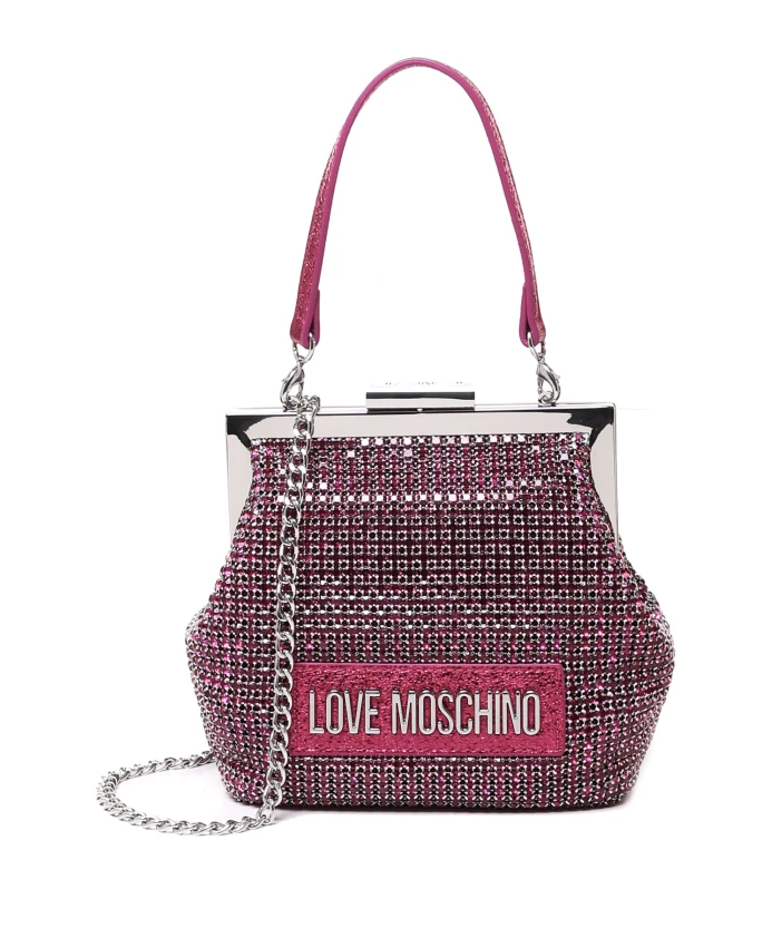 

Стильная сумка через плечо в стиле ретро портмоне. Love Moschino, розовый