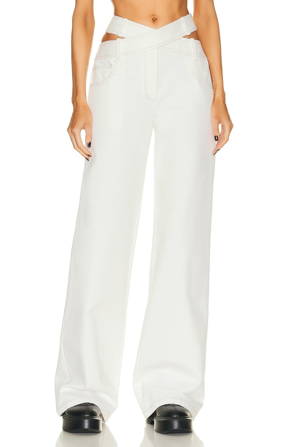 

Брюки Monse Criss Cross Waistband, белый