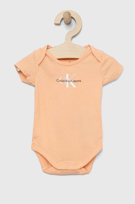 

Детское боди Calvin Klein Jeans, оранжевый