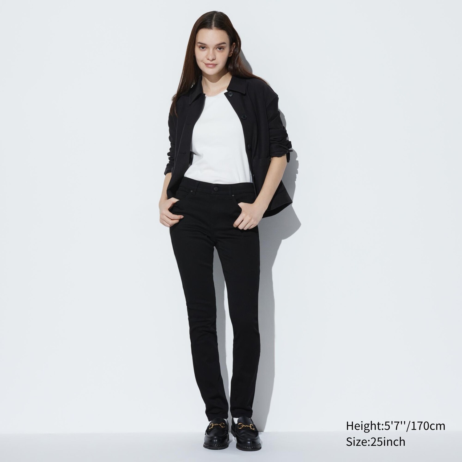 

Джинсы узкого кроя ультрастрейч UNIQLO, черный