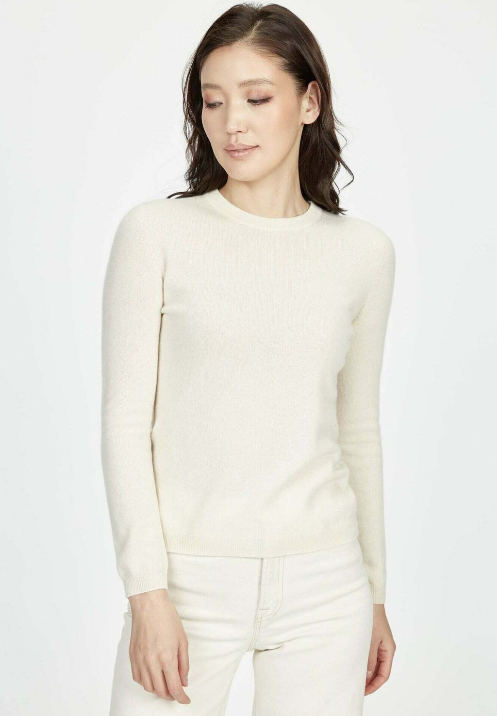 Вязаный свитер R AUSSCHNITT GOBI Cashmere, цвет white
