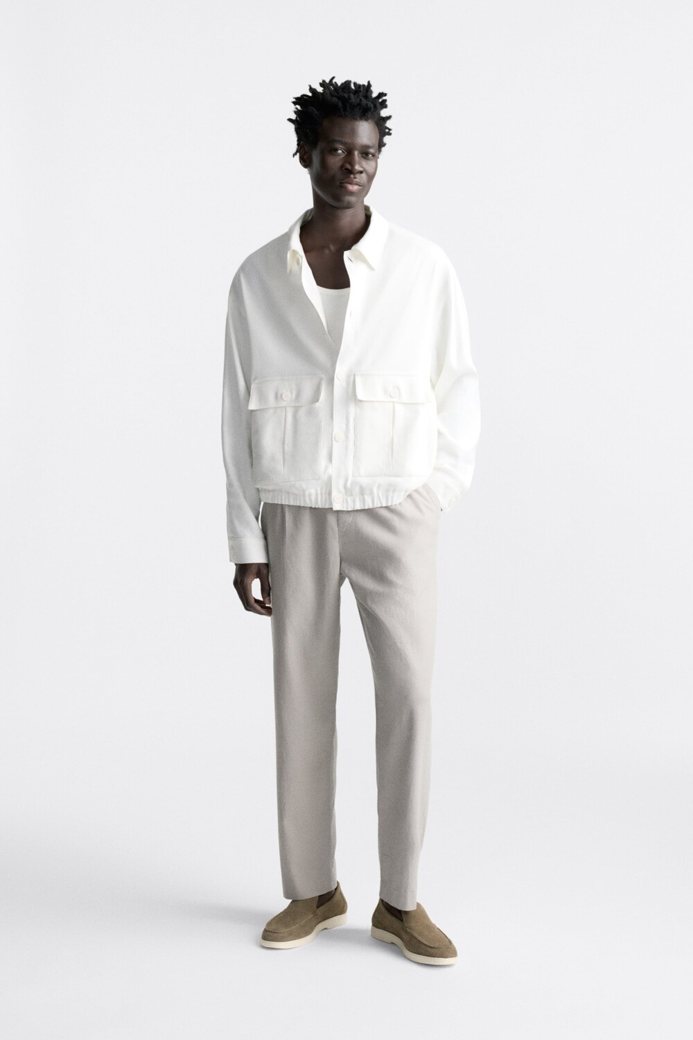 

Спортивные кожаные лоферы Zara, темно-коричневый