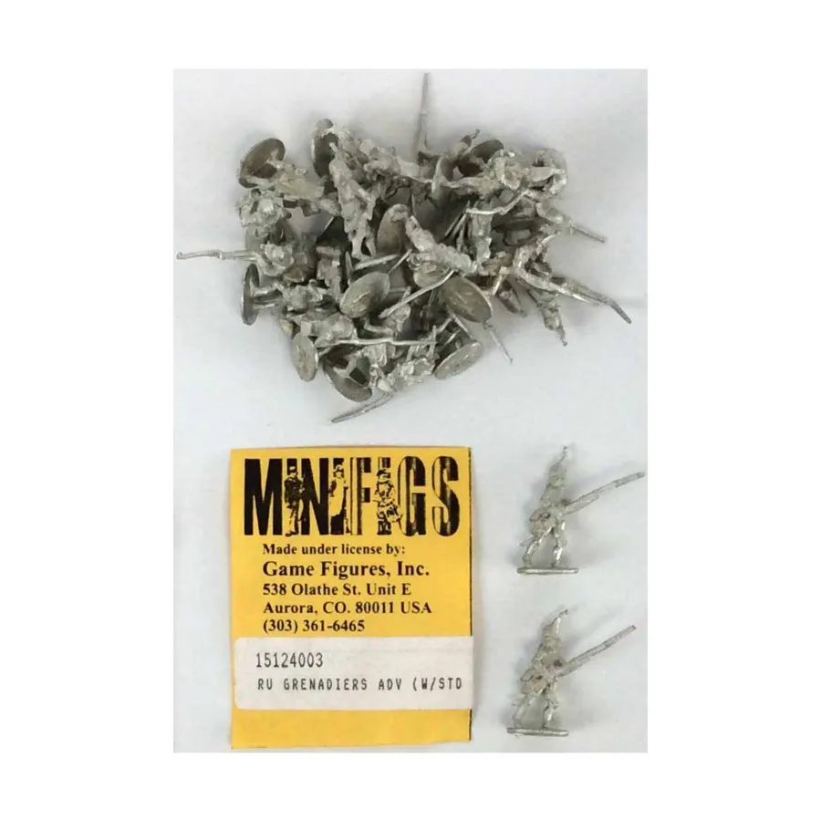 

Русские гренадеры наступают со штандартом, Napoleonic Miniatures - Russian (15mm) (Minifigs)