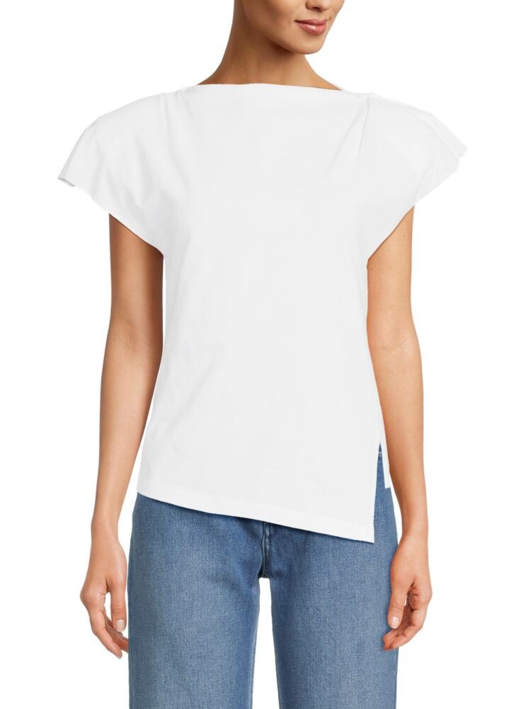 

Однотонная асимметричная футболка Sebani Isabel Marant, белый