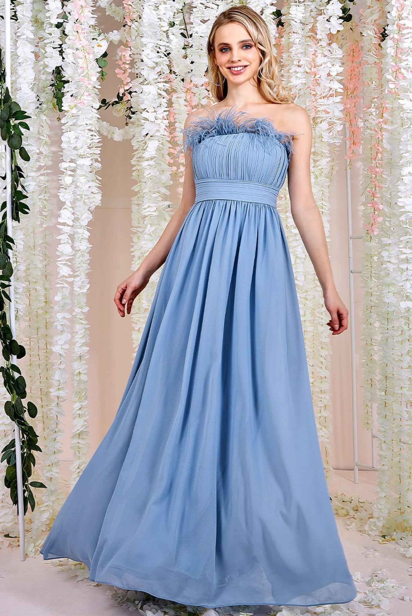 Атласное платье макси бандо с разрезом спереди Goddiva, синий женское атласное платье до середины икры трапециевидное платье в стиле бохо для выпускного вечера пляжное платье невесты 2022