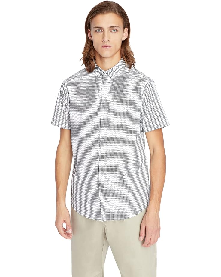 Рубашка Armani Exchange Stretch Cotton Button-Down, цвет White/Navy Ued Trian
