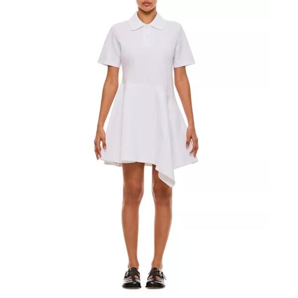 

Платье asymmetric polo dress J.W. Anderson, белый