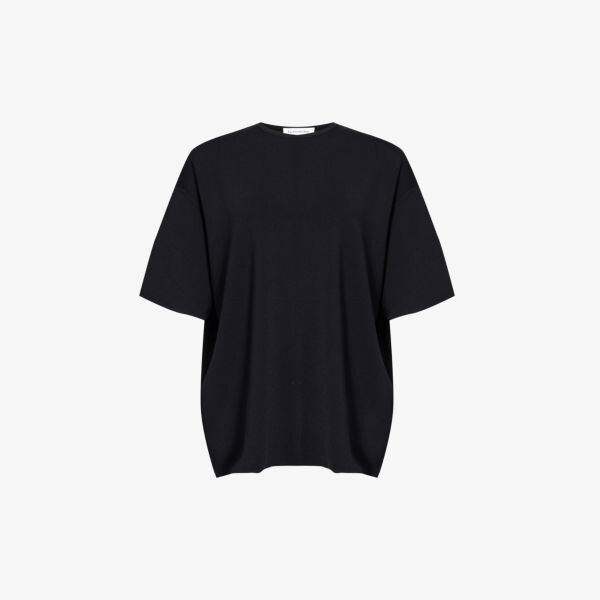 

Футболка оверсайз из джерси lenny со спущенными плечами Frankie Shop, черный