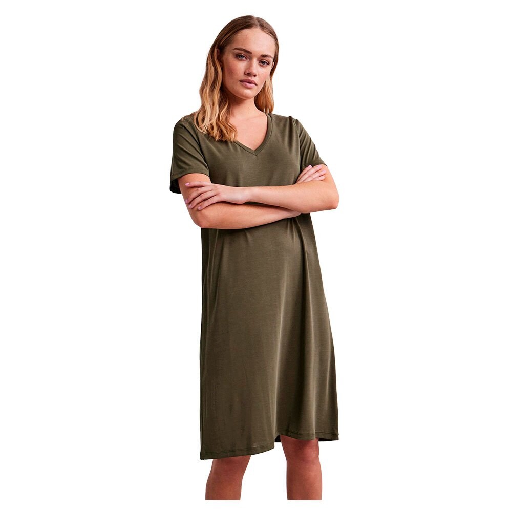 

Длинное платье Pieces Kamala V Neck Short Sleeve, зеленый