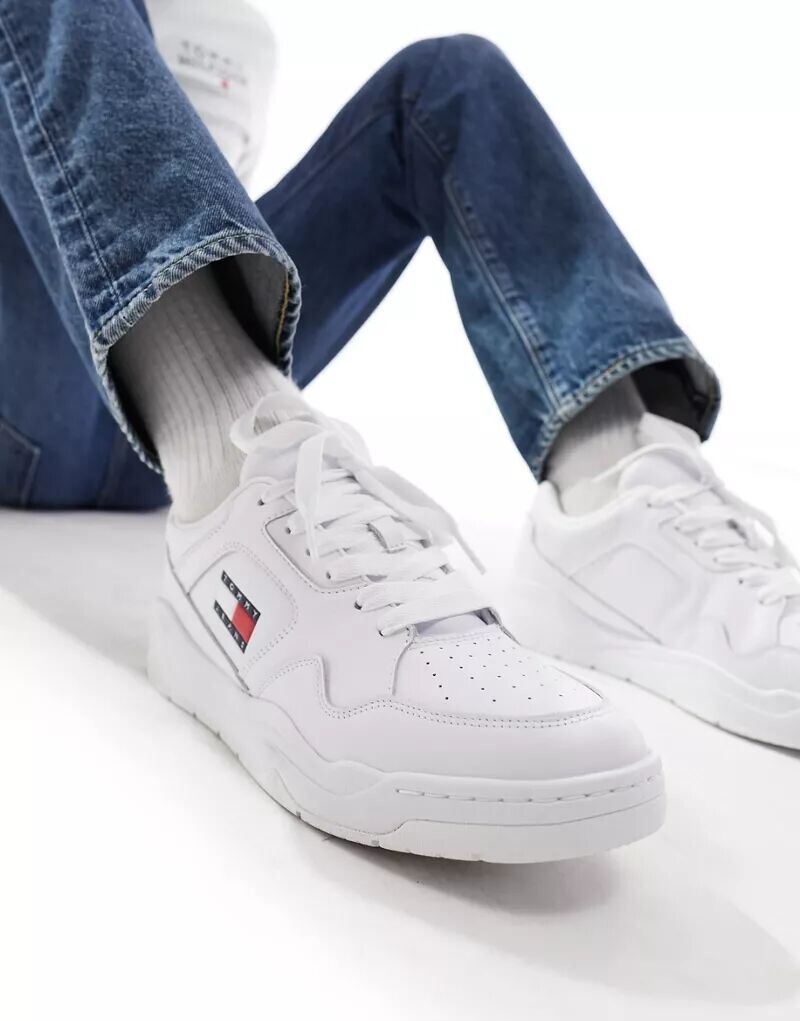 

Кроссовки Tommy Jeans из белой кожи со стелькой