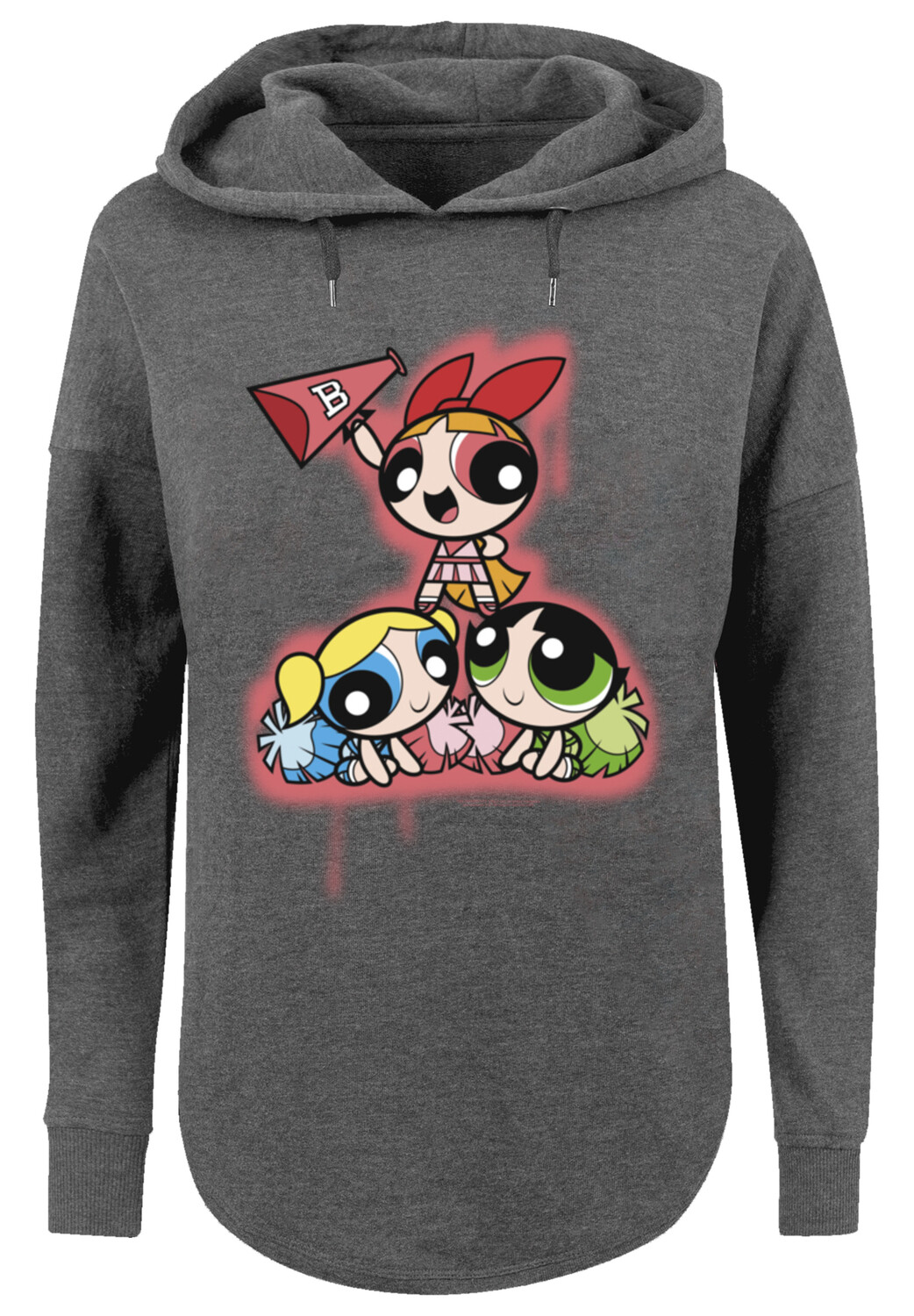 

Свитер F4NT4STIC Oversized Hoodie Powerpuff Girls Cheerleaders, цвет charcoal